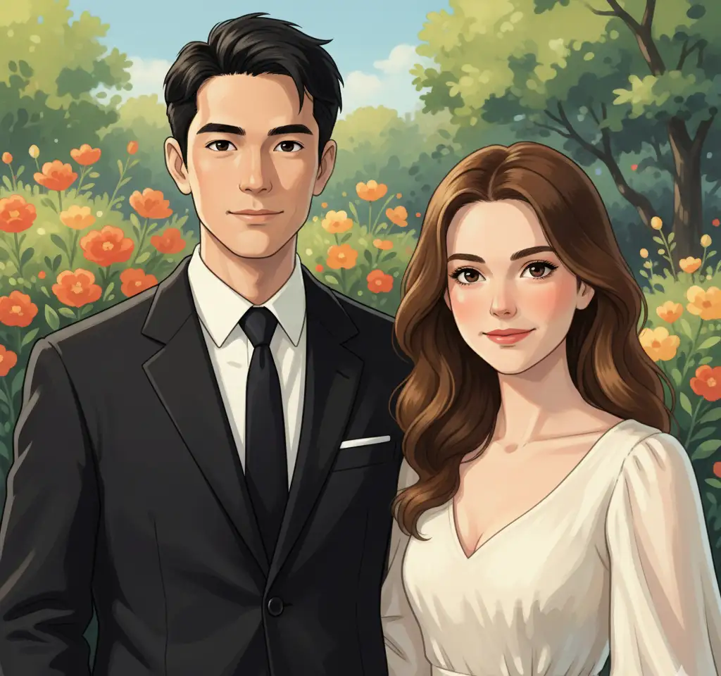 Gibli Style AI Couple Photo Template Gibli Style AI Couple Photo Template