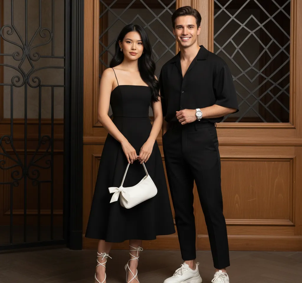 Hotel Corridor AI Couple Photo Template