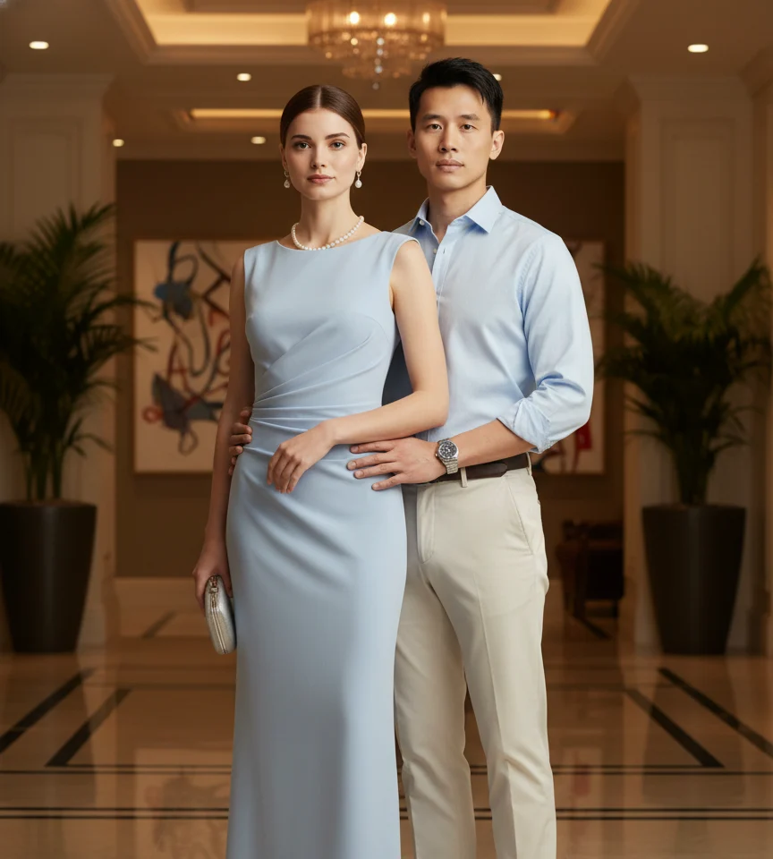Hotel Lobby Part 2 AI Couple Photo Template