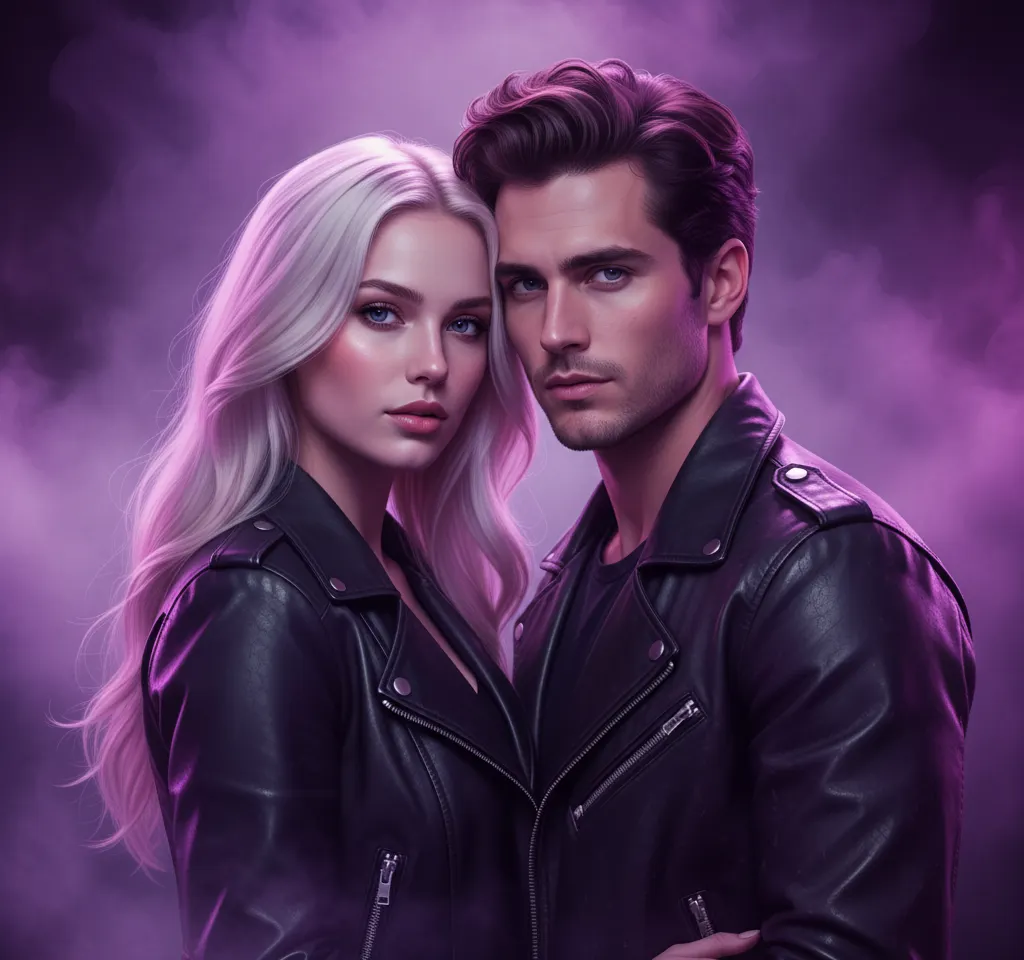 Colorful Fog AI Couple Photo Template