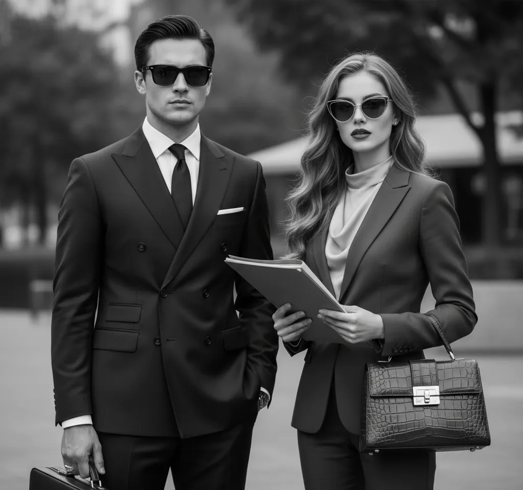 Business Pose AI Couple Photo Template