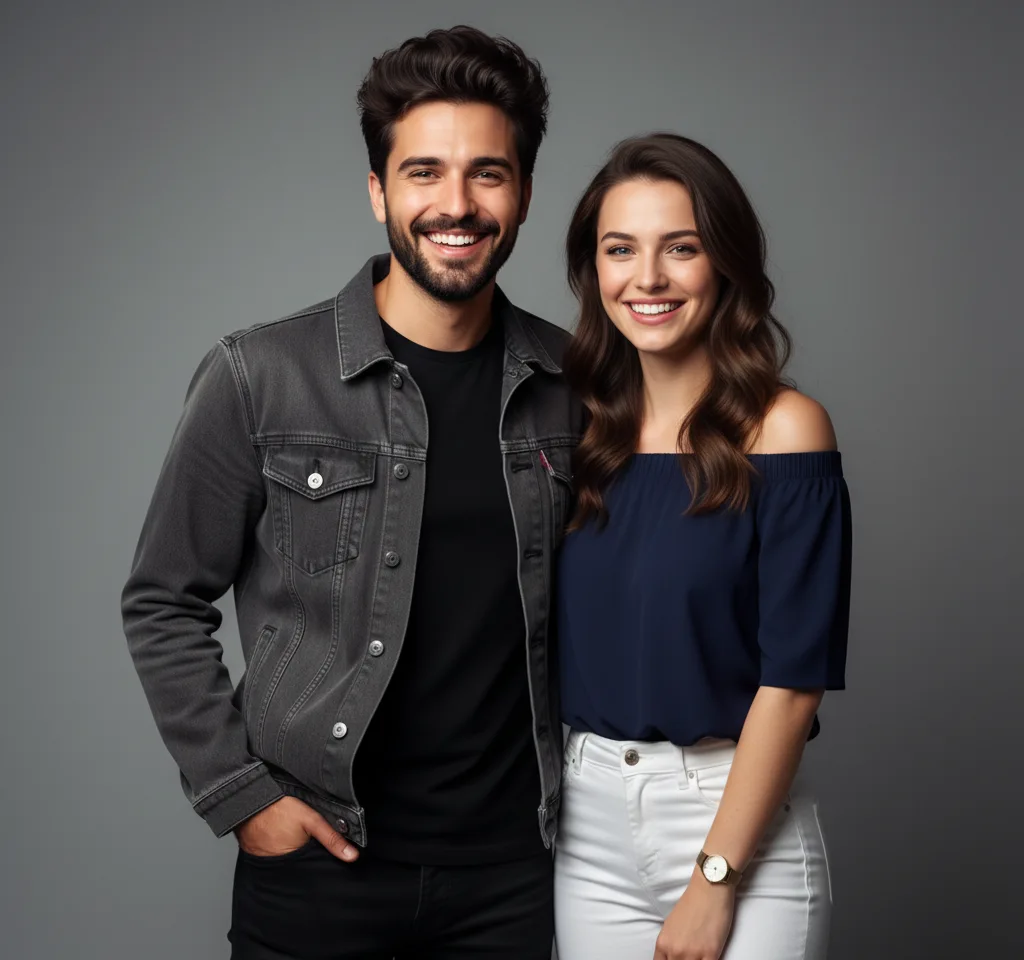 Candid Pose AI Couple Photo Template