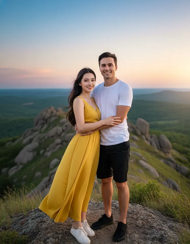 Mauntain AI Couple Photo Template