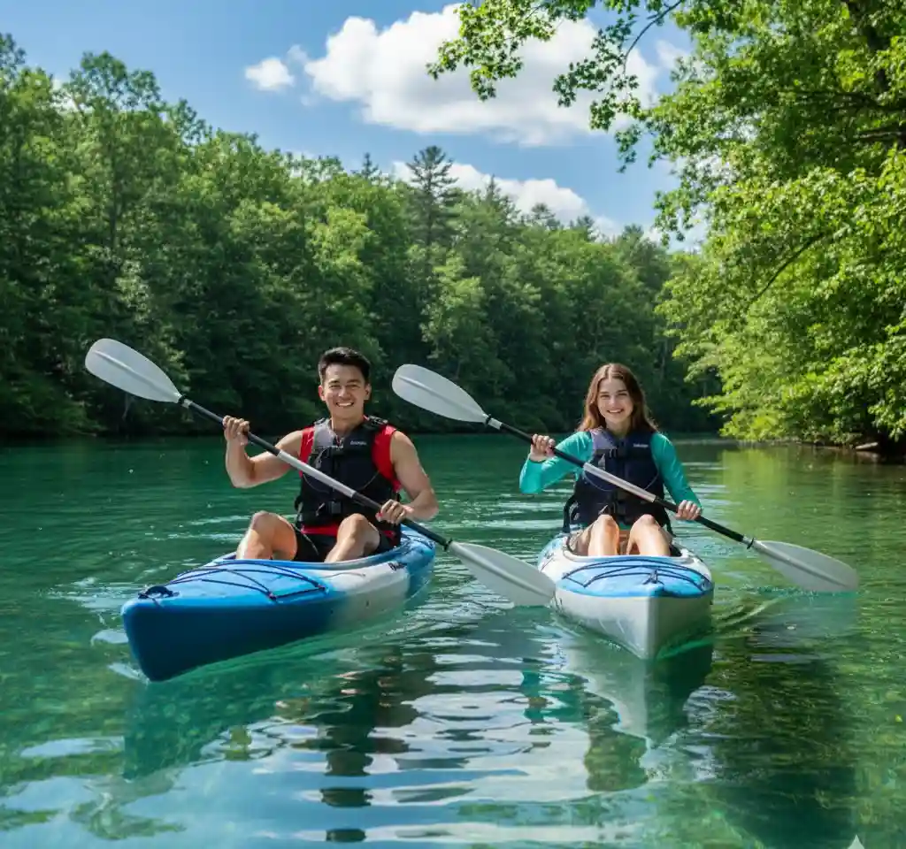 River Rafting AI Couple Photo Template