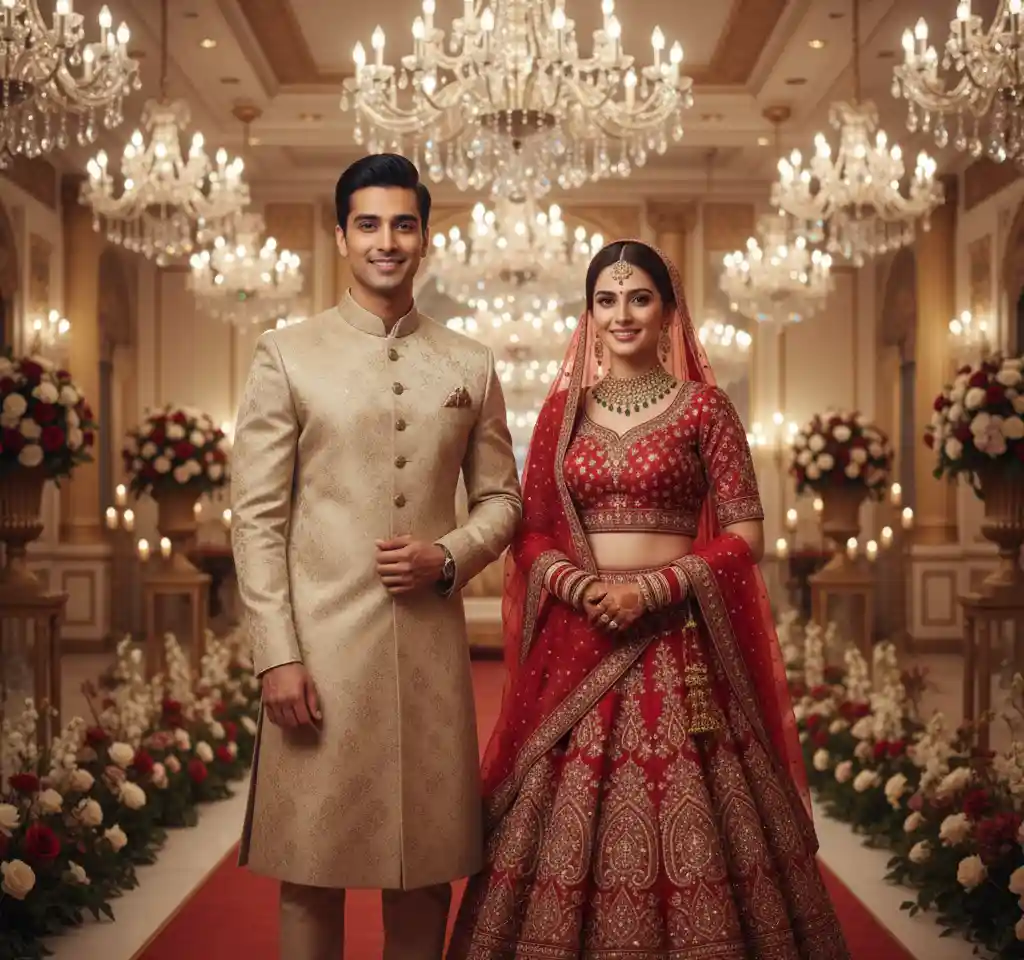 Indian Ceremony AI Couple Photo Template