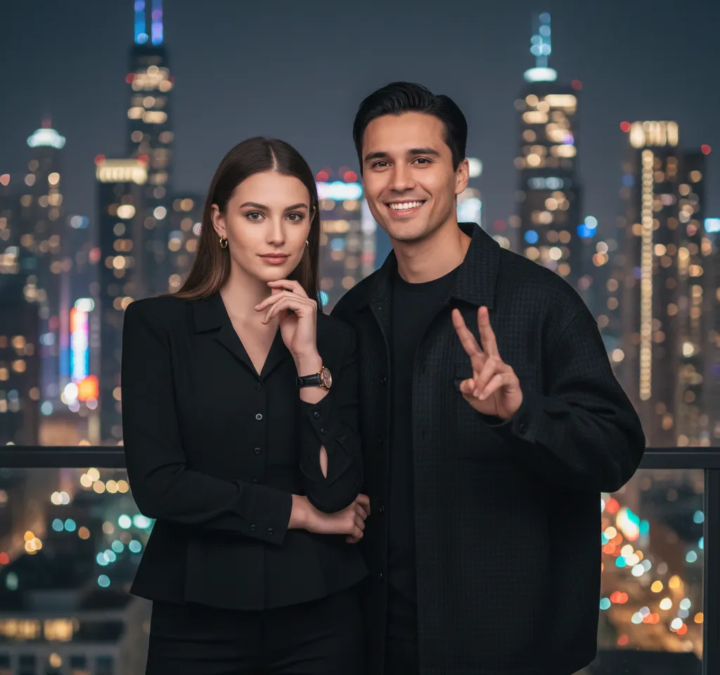 Korean Style AI Couple Photo Template