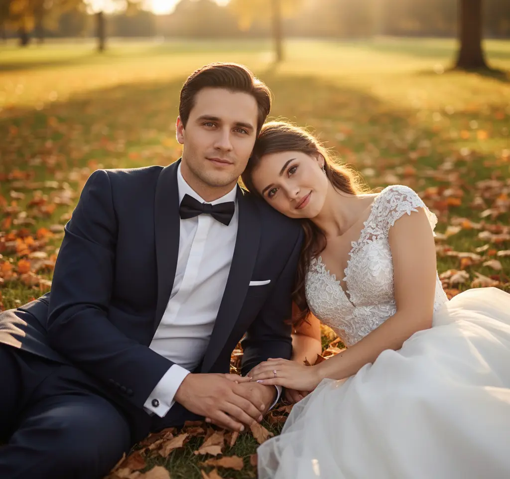 Middle Eastern AI Couple Photo Template