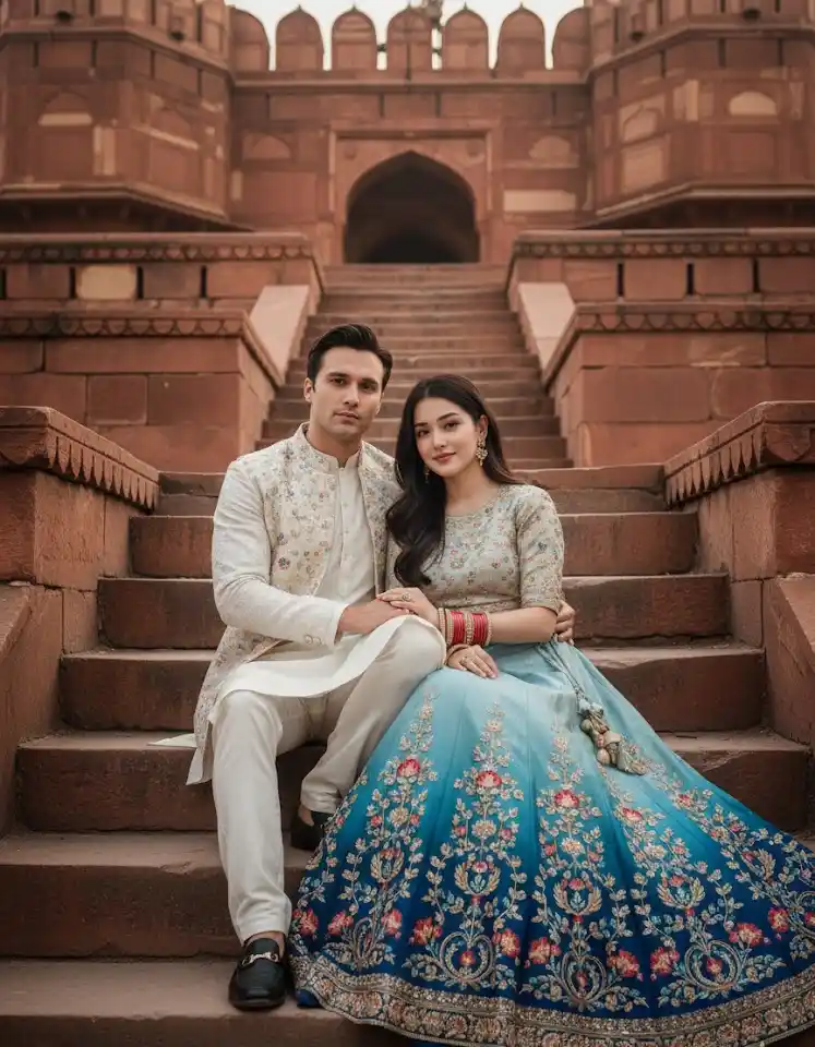 Royal Heritage AI Couple Photo Template