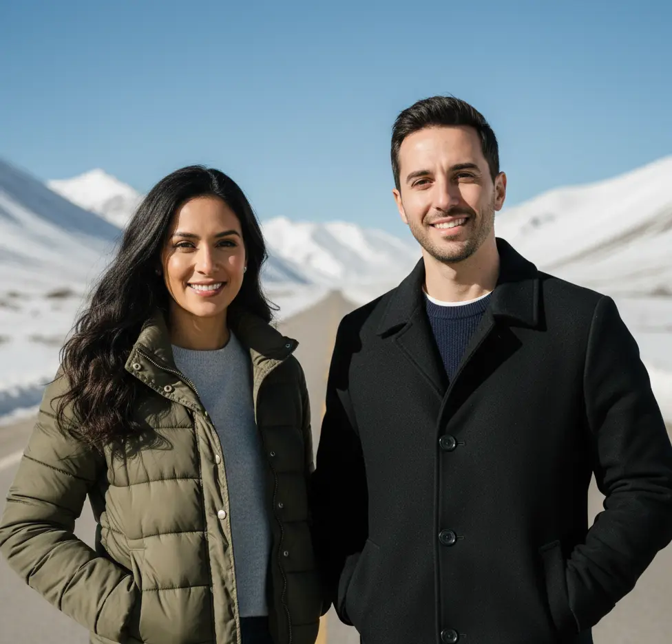 Leh Ladakh Road AI Couple Photo Template
