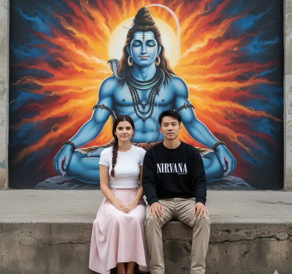 Rishikesh AI Couple Photo Template