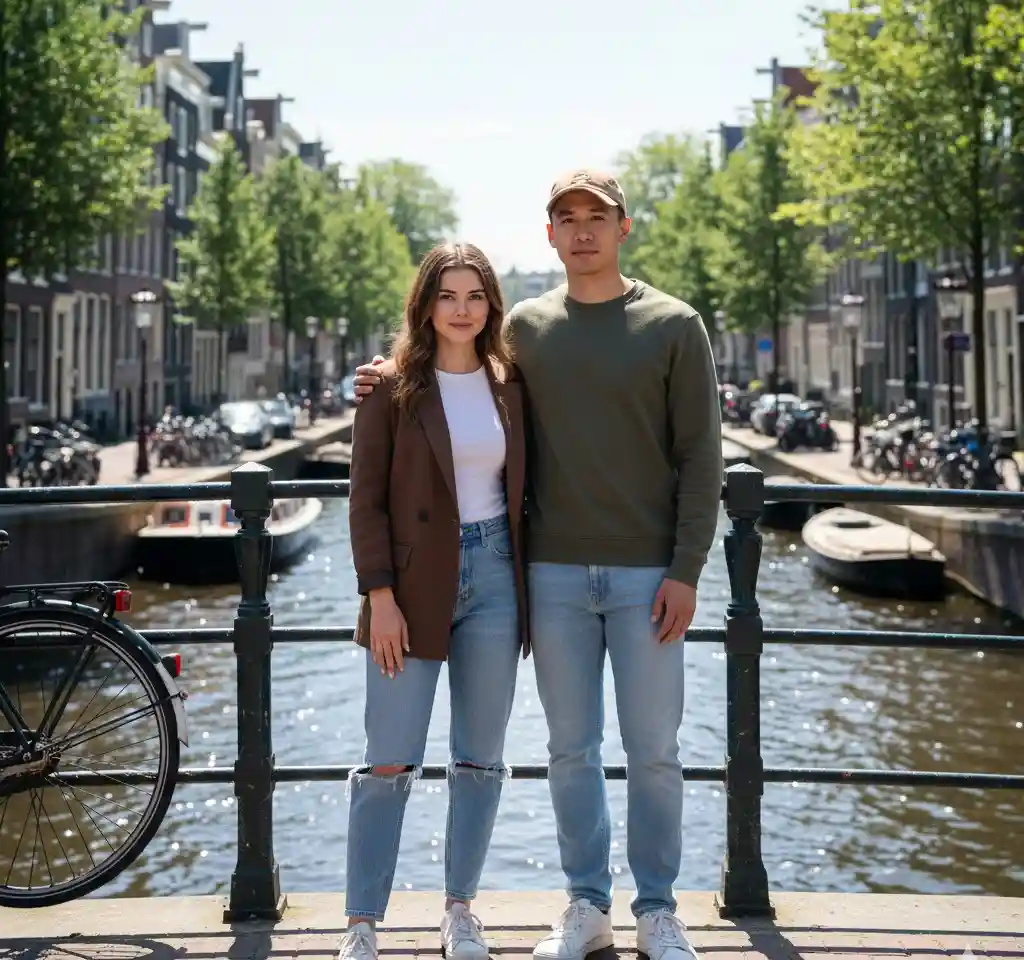 Amsterdam AI Couple Photo Template