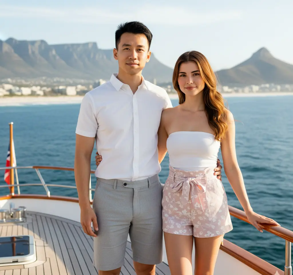 Camps Bay Beach AI Couple Photo Template