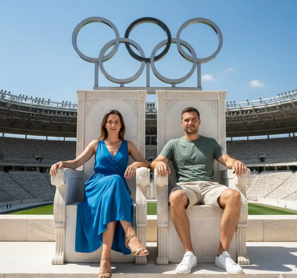 Olympics Greece AI Couple Photo Template