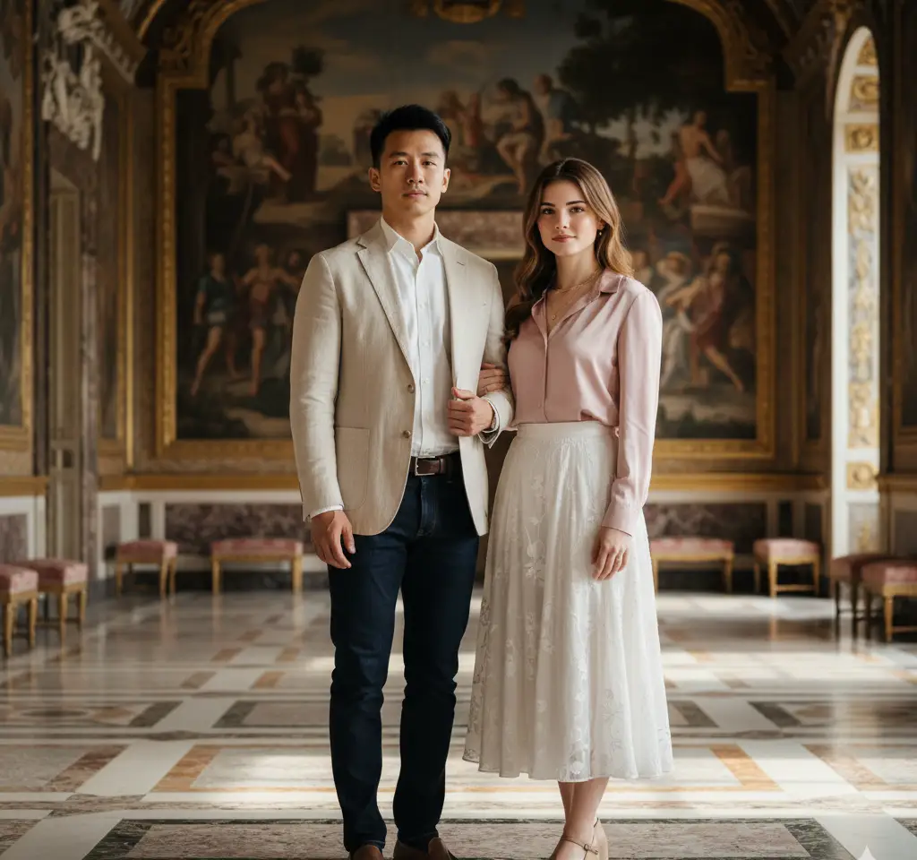 Oslo City Hall AI Couple Photo Template