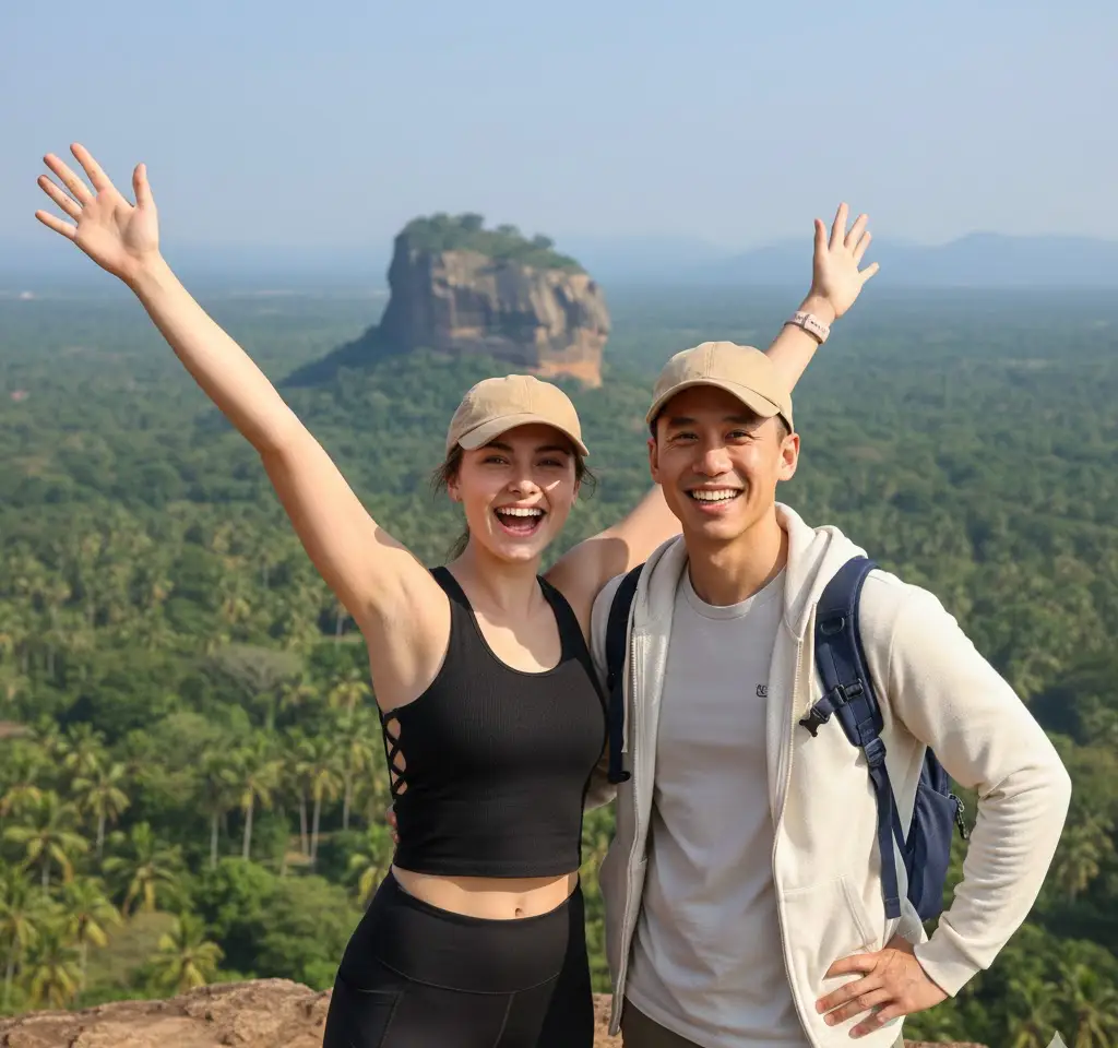 Sigiriya Rock AI Couple Photo Template
