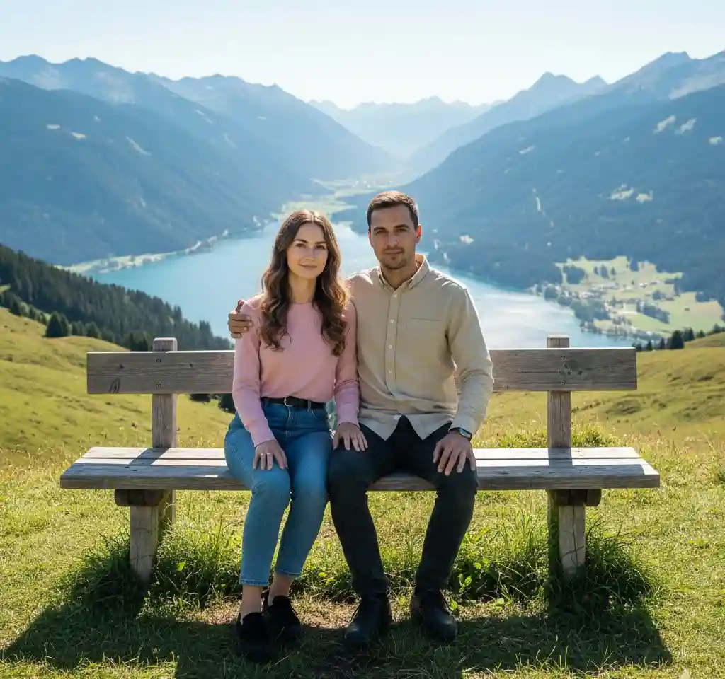 Switzerland AI Couple Photo Template