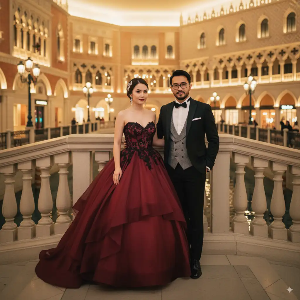 The Venetian Macao AI Couple Photo Template