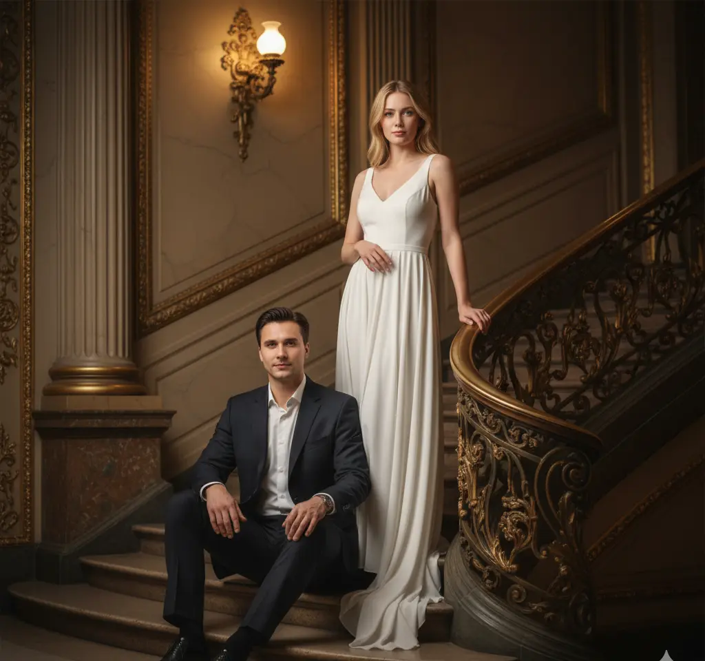 Tsaritsyno Palace AI Couple Photo Template