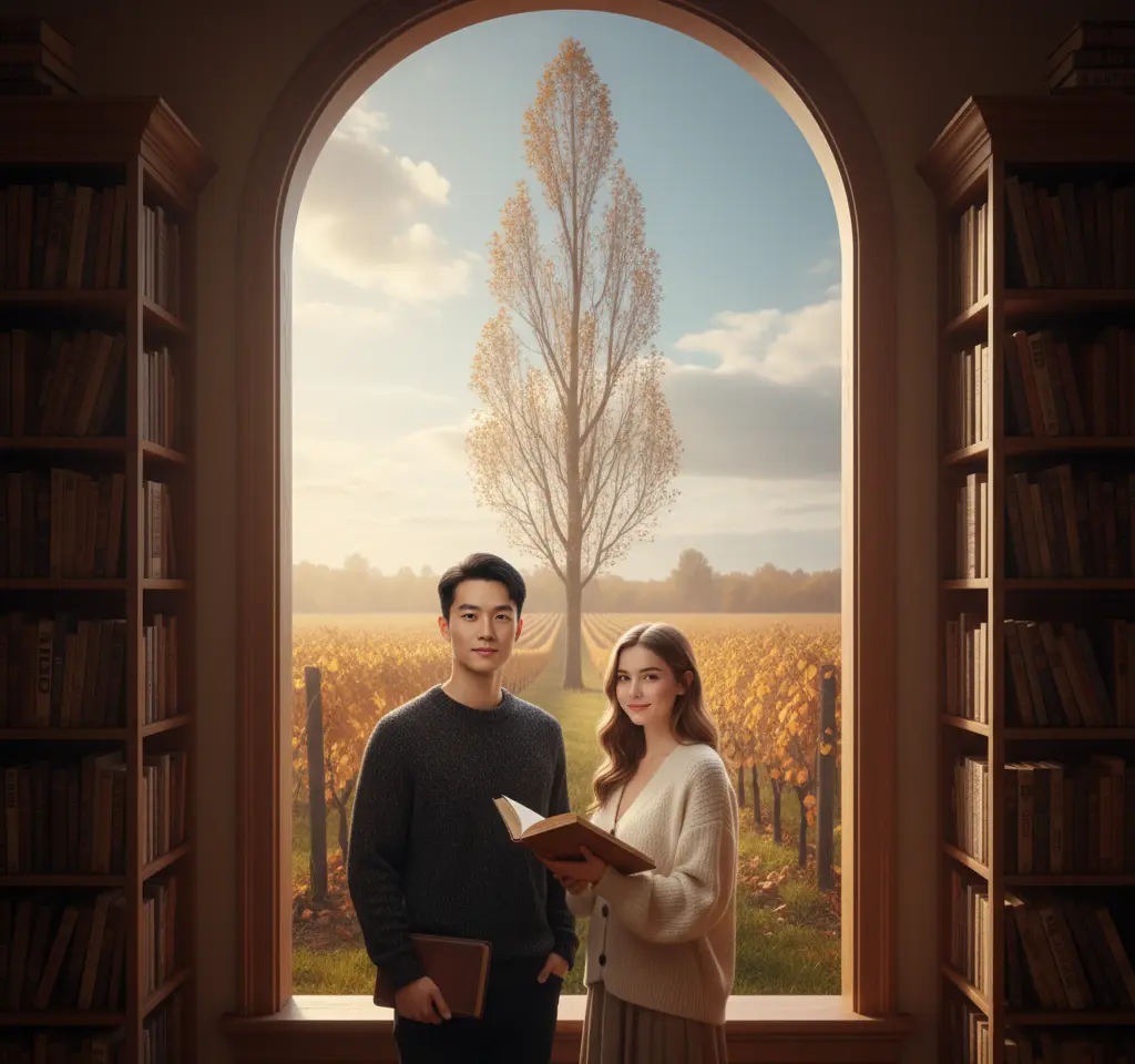 Library AI Couple Photo Template
