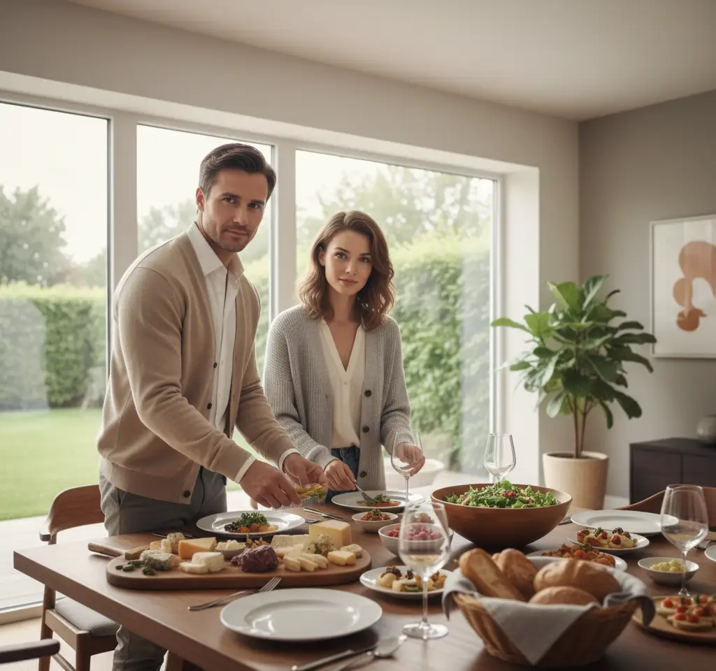 Meal Preparation AI Couple Photo Template