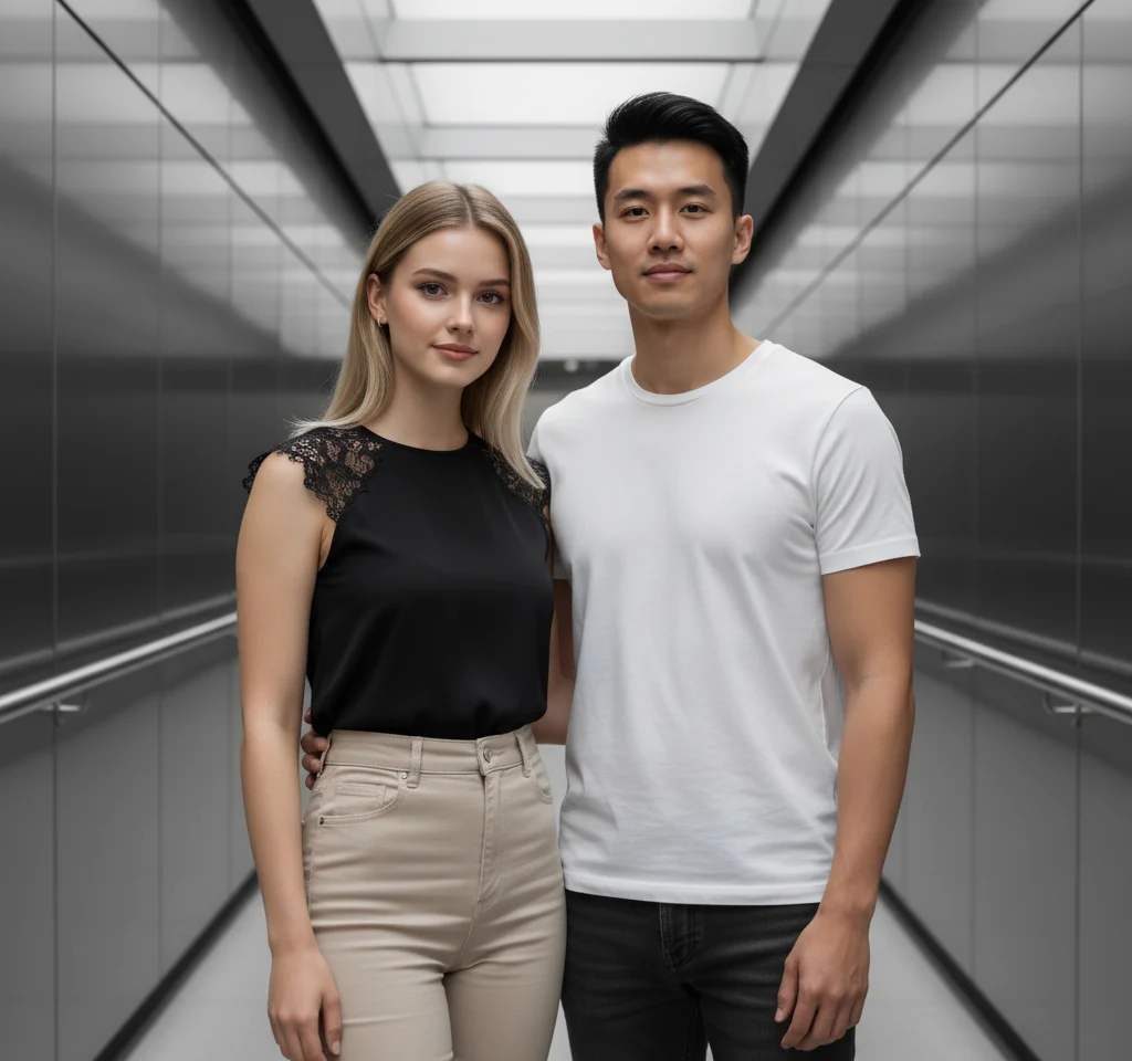 Narrow Path AI Couple Photo Template