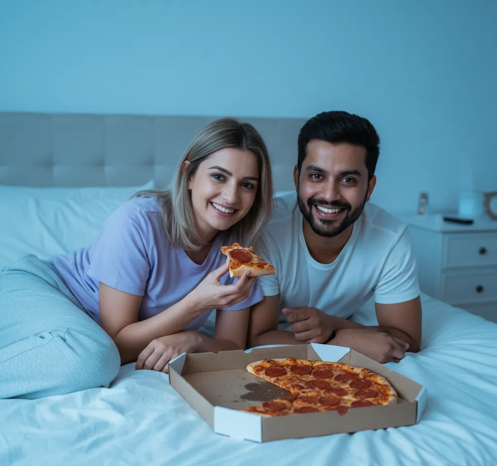 Pizza Party AI Couple Photo Template