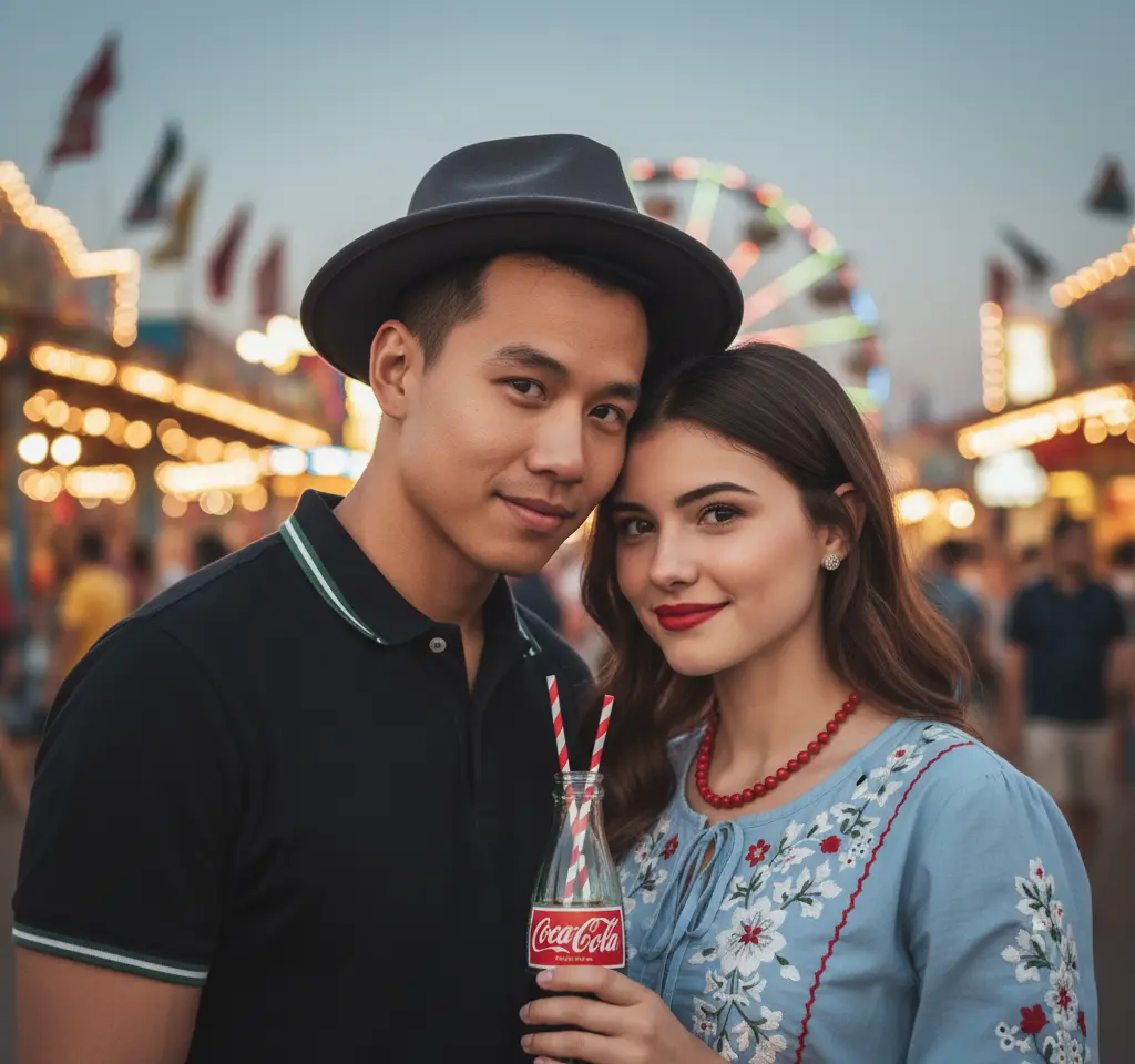 Sharing Coke AI Couple Photo Template