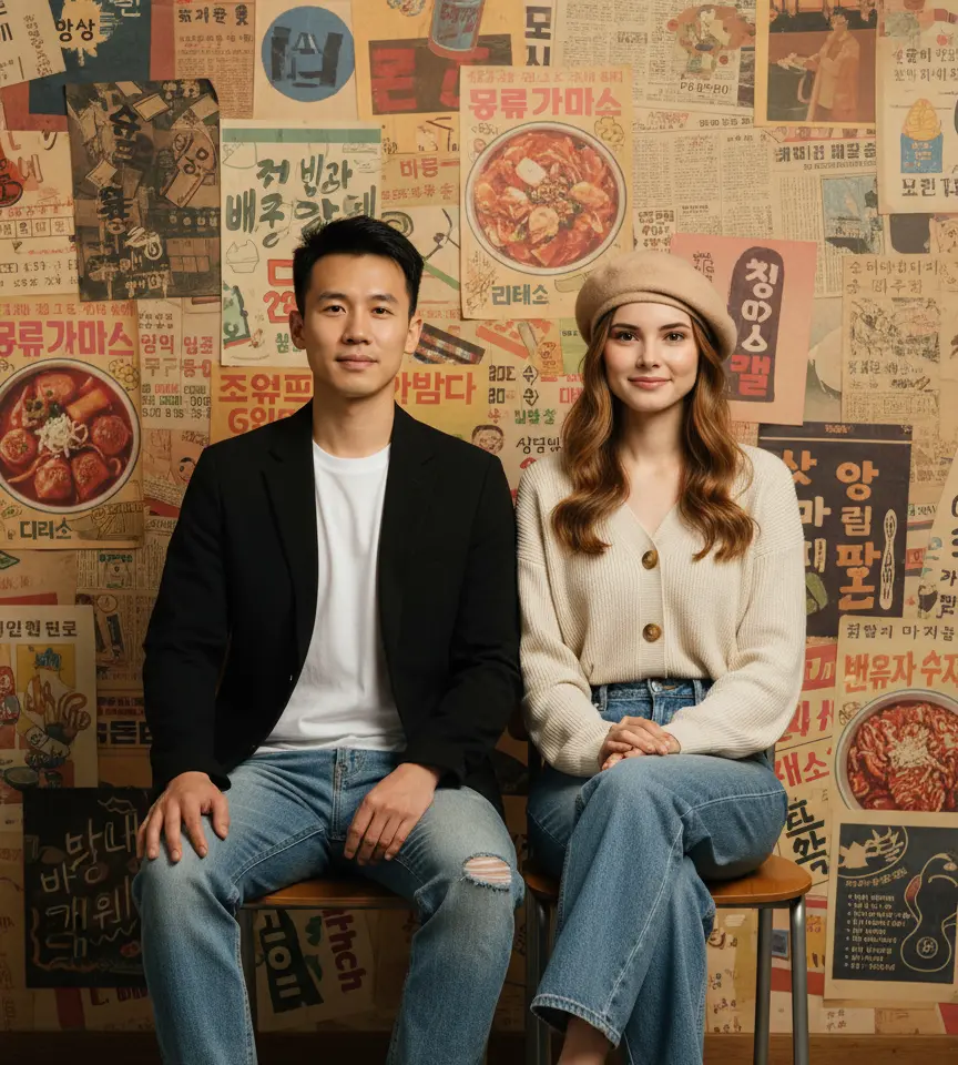 Street Food Studio AI Couple Photo Template