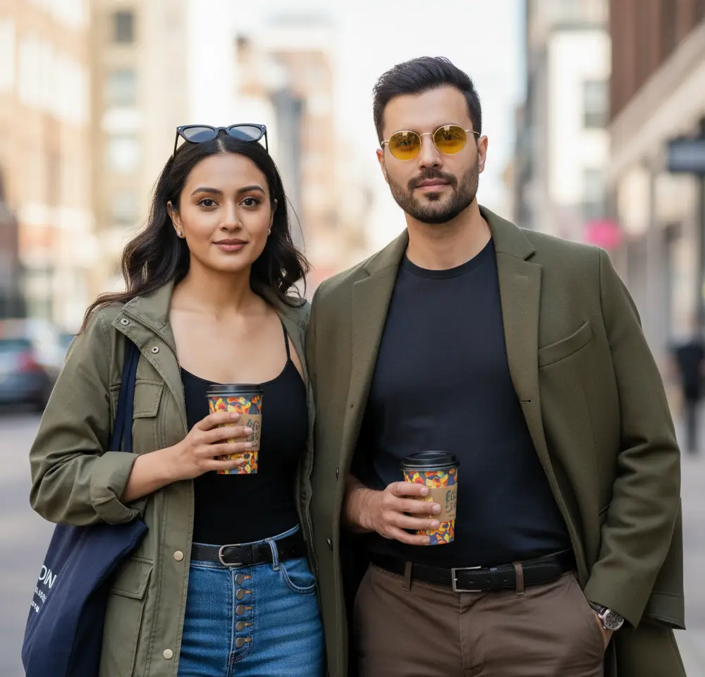 Street Style AI Couple Photo Template