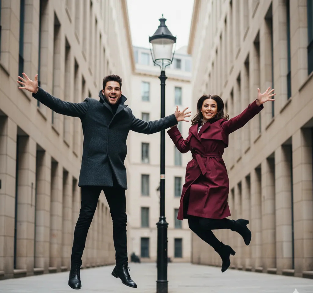 Urban Street AI Couple Photo Template