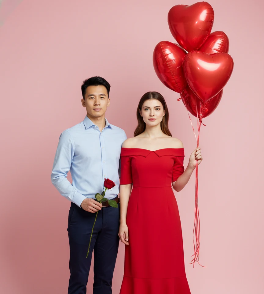 Rose Day AI Couple Photo Template