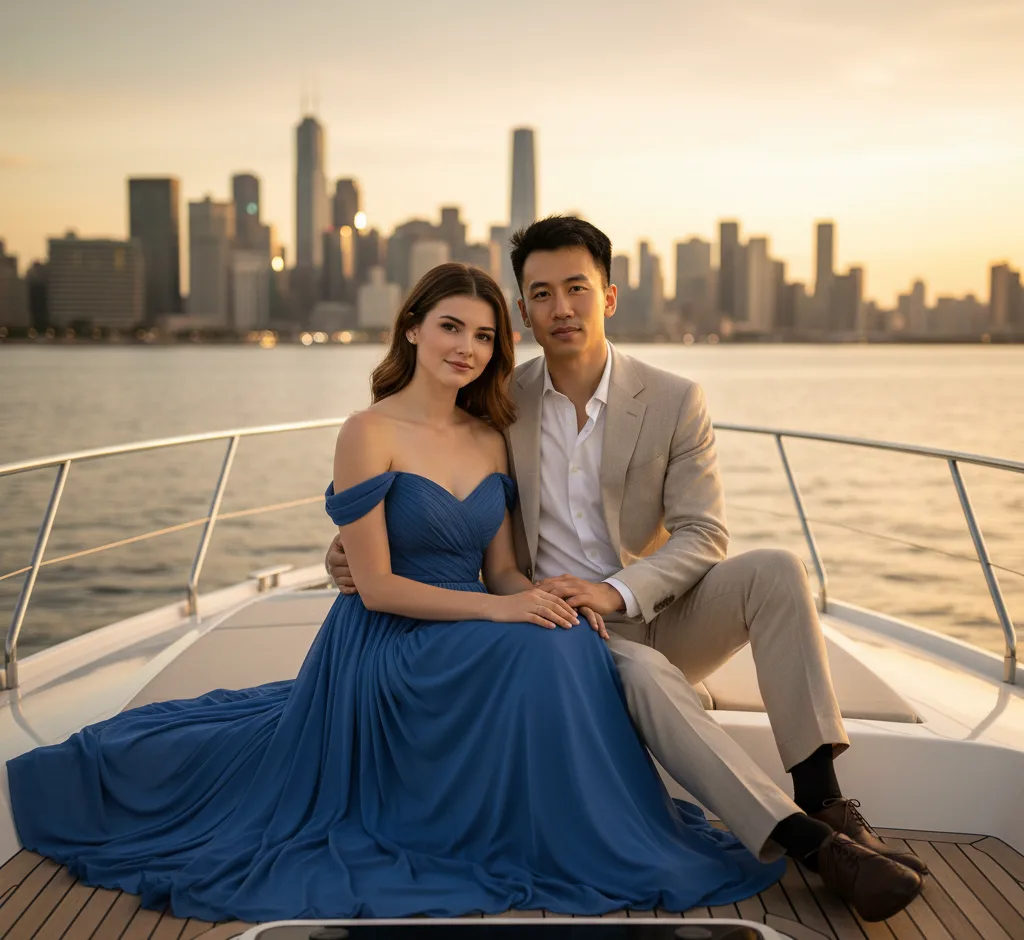 Sunset Elegance — AI Couple Photo Template